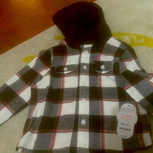 Wonder Nation 3T flannel with hood
